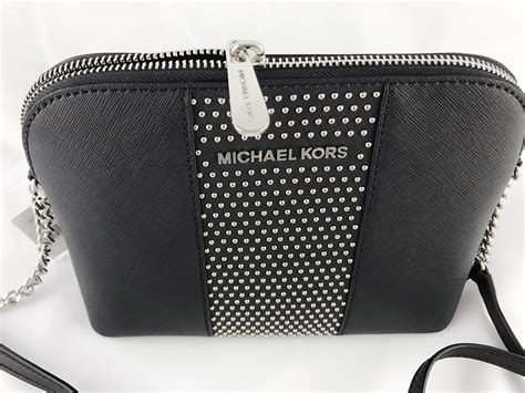 michael kors black tote with silver hardware|michael kors silver crossbody.